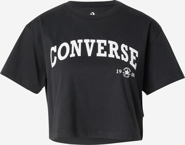 CONVERSE Shirt 'Retro Chuck' in Zwart: voorkant