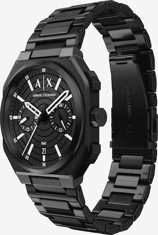 juoda ARMANI EXCHANGE Analoginis (įprasto dizaino) laikrodis 'BASS': priekis