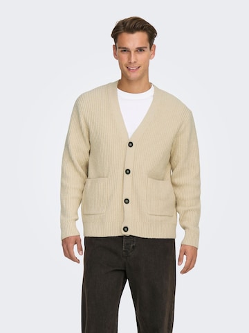 Giacchetta 'ONSFrame' di Only & Sons in beige: frontale