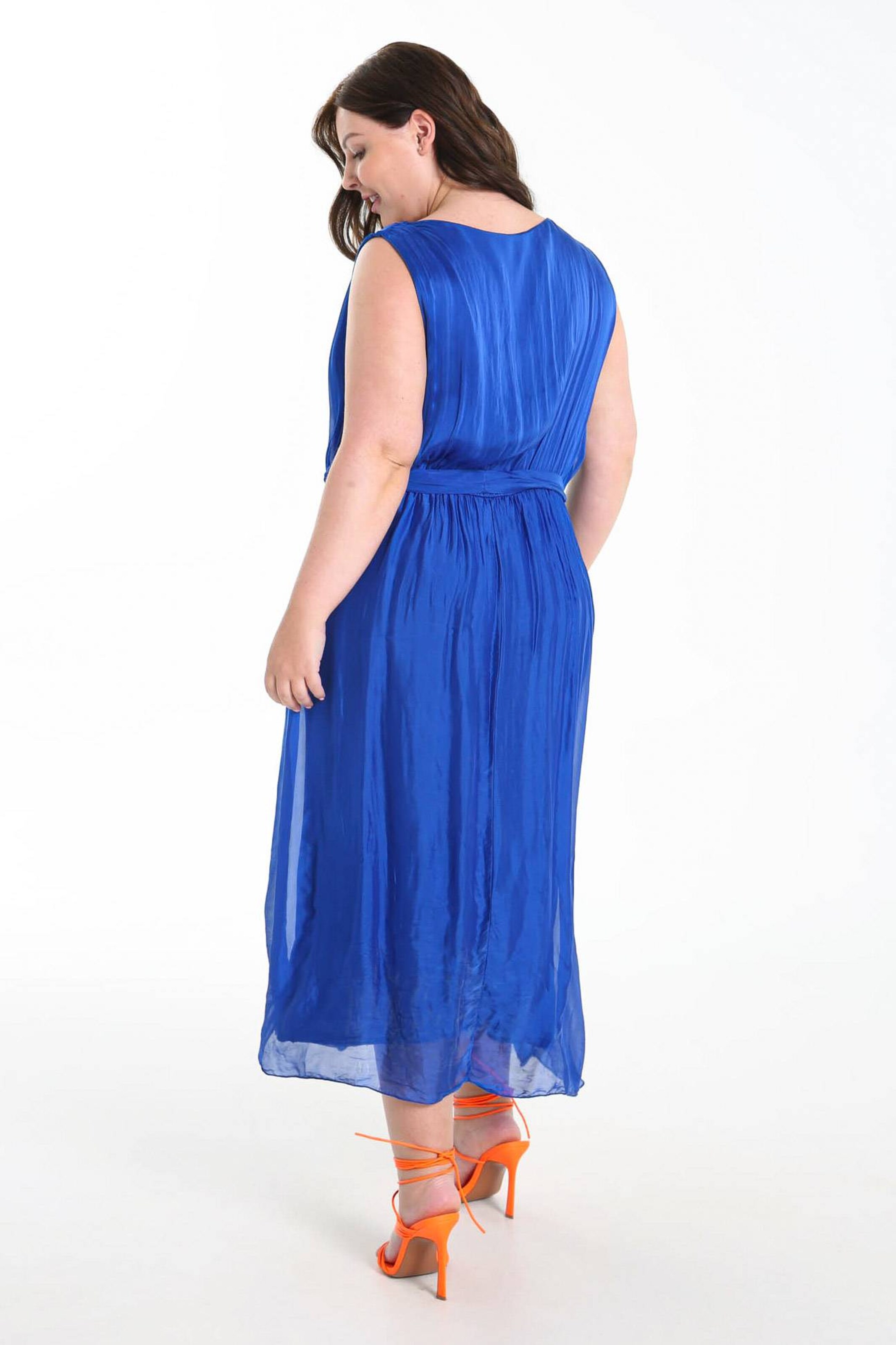 Frauen Große Größen Paprika Kleid in Blau - EO32438