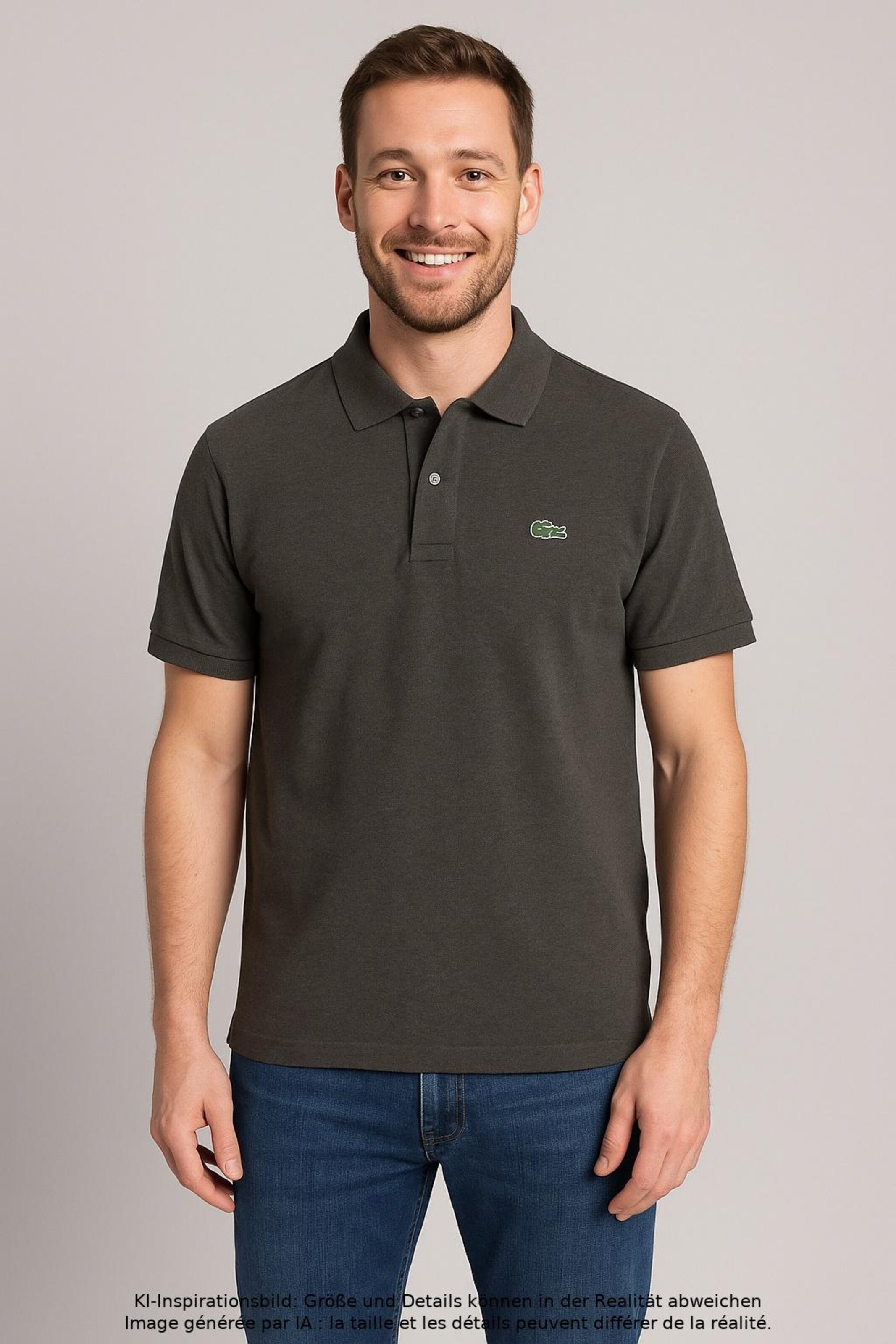 LACOSTE Poloshirt M-L in Grün: Vorderseite