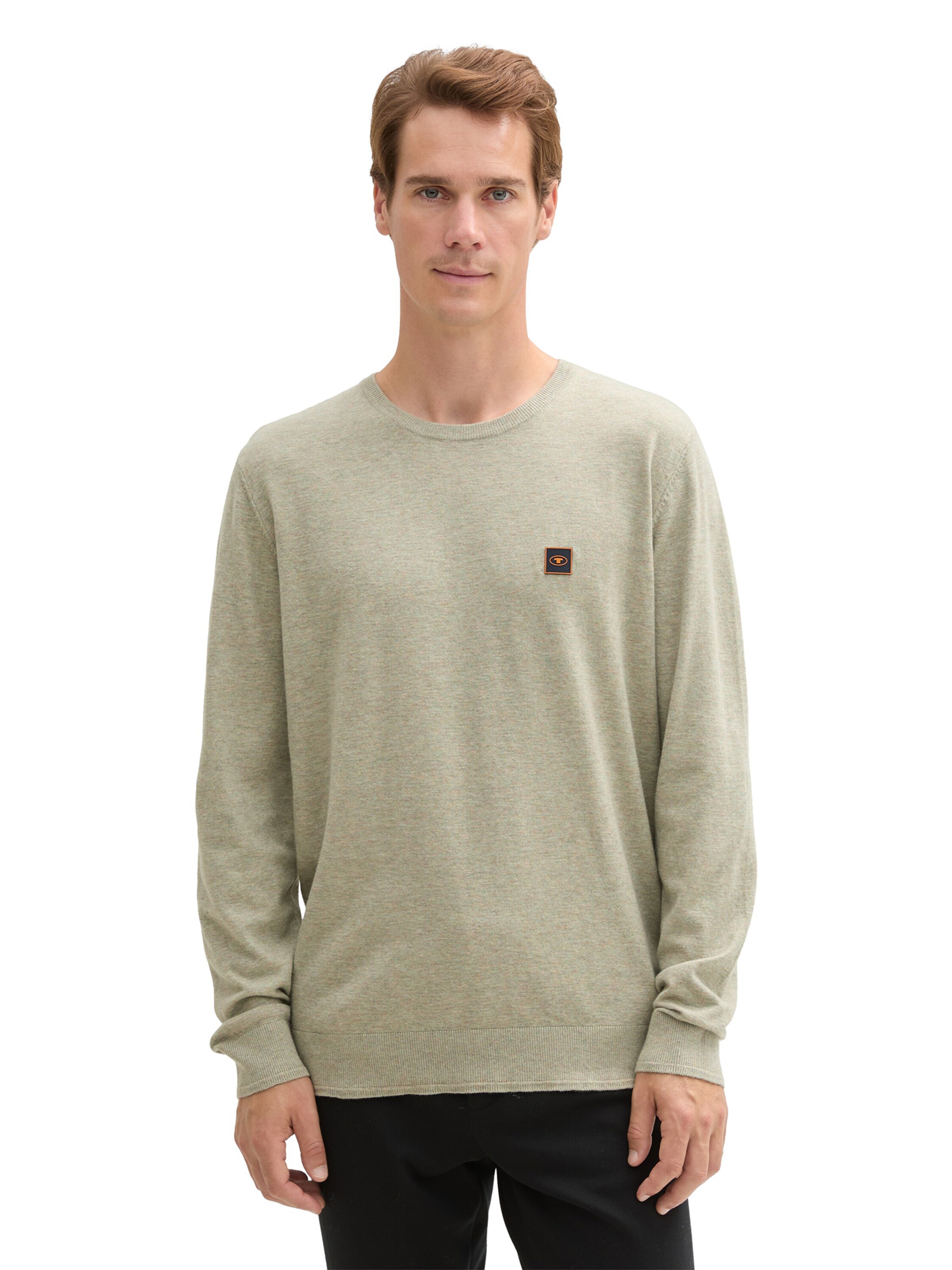 TOM TAILOR Πουλόβερ σε πράσινο: μπροστά