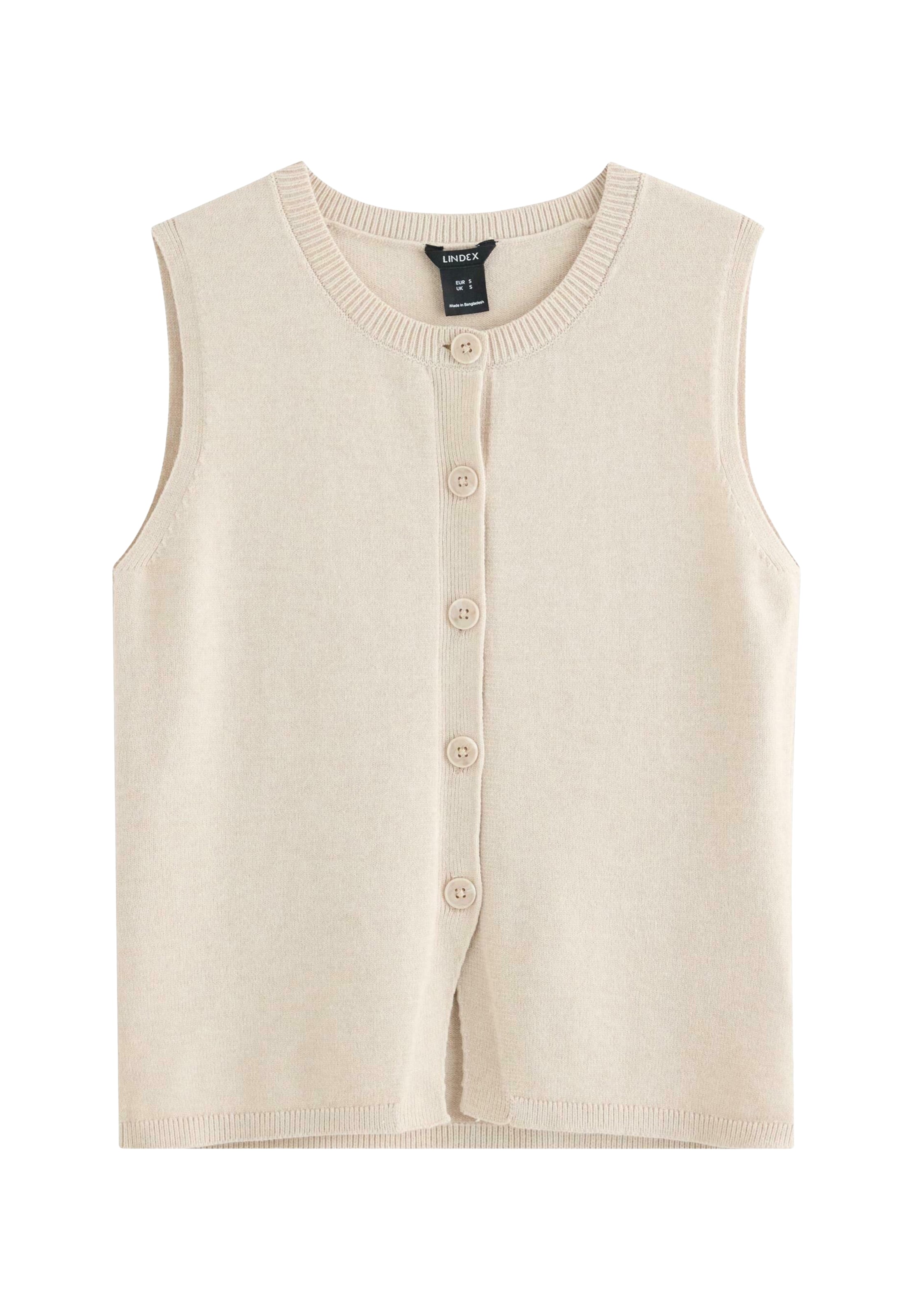 Lindex Knitted Vest 'Iris' in Beige: front