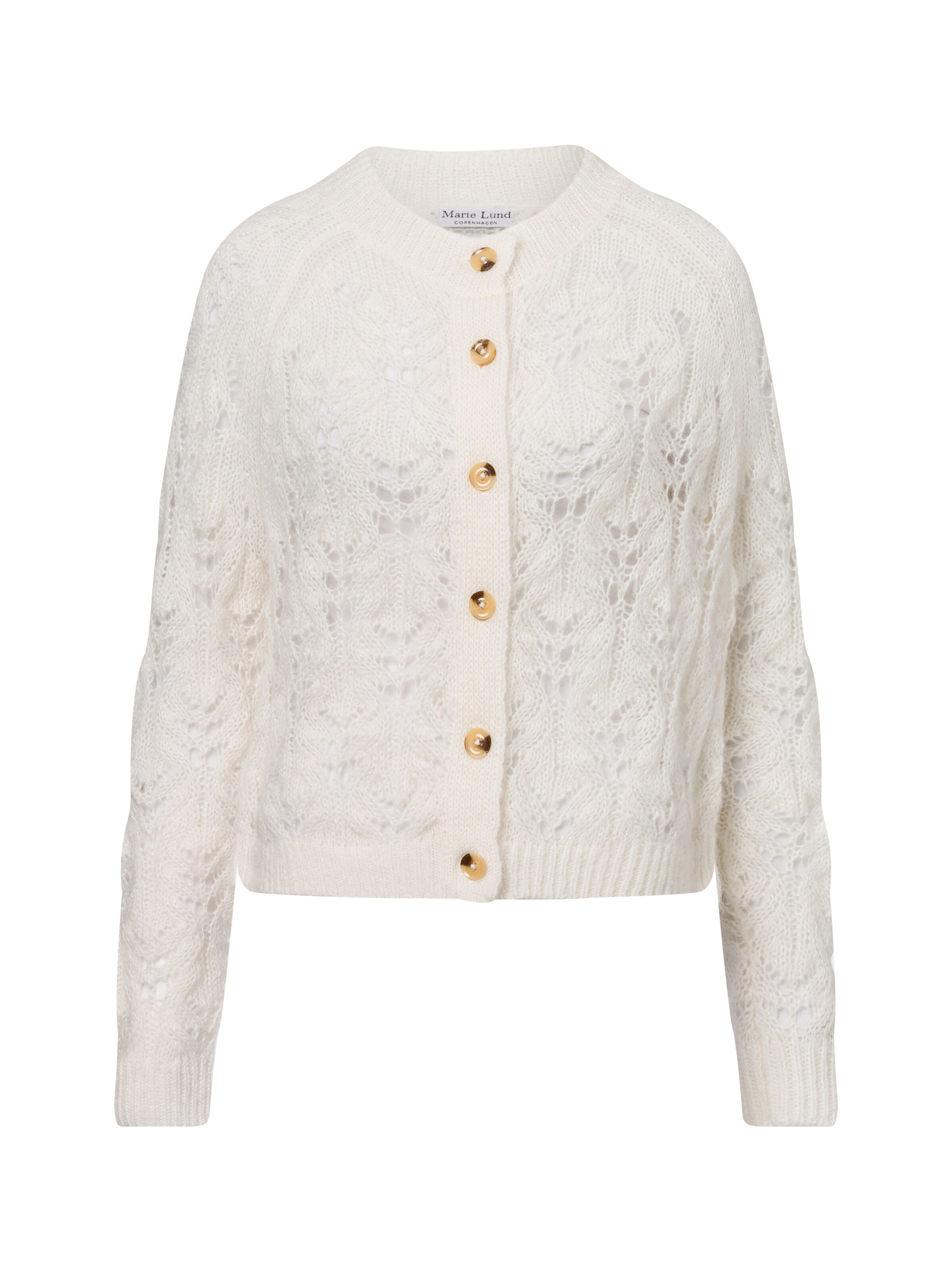 Marie Lund Strickjacke ' ' in Weiß: Vorderseite
