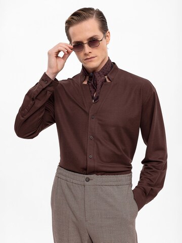 Antioch Regular fit Button Up Shirt in Brown