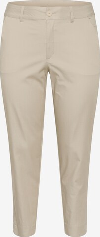 KAFFE CURVE Skinny Chinohose in Beige: predná strana