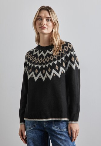 STREET ONE Pullover in Schwarz: Vorderseite