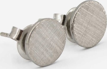 Sergio Engel Ohrringe 'Pura Ohrring 08 Minimalistische Edelstahlstecker in 3 Farben mit gekratzter Oberfläche' in Silber: Vorderseite