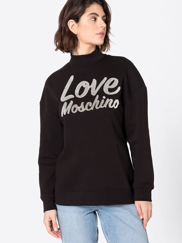 Love Moschino Μπλούζα φούτερ 'FELPA' σε μαύρο: μπροστά