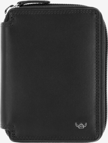 Porte-monnaies 'Polo' GOLDEN HEAD en noir : devant