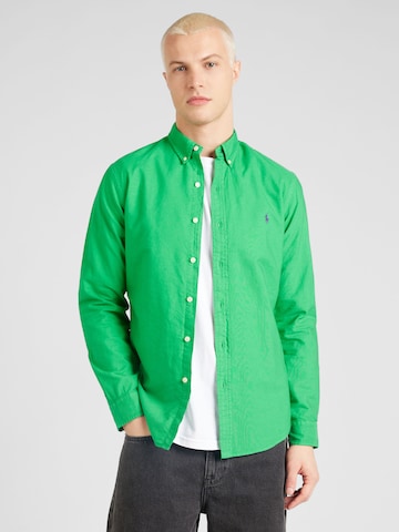 Slim fit Camicia di Polo Ralph Lauren in verde: frontale
