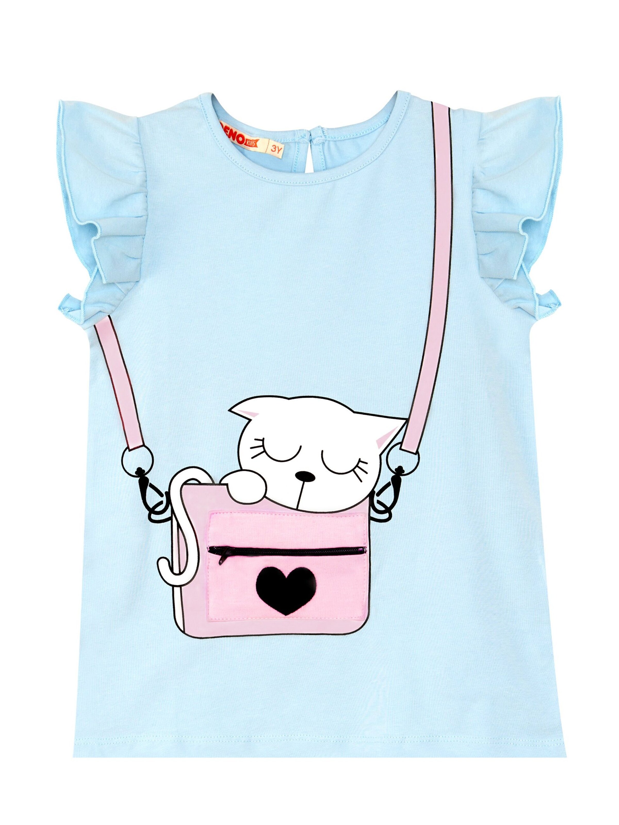 Denokids Trainingspak 'Cat in Bag' in Blauw