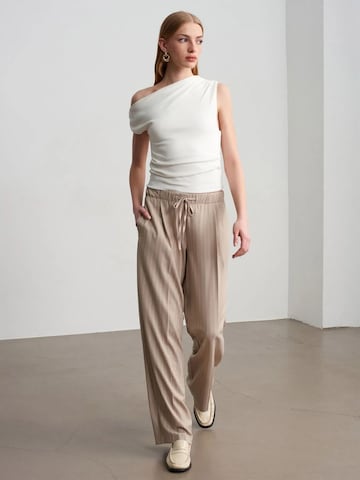 Dilvin Wide Leg Hose in Beige