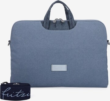 Borsa per laptop 'Izzy' di Fritzi aus Preußen in blu: frontale