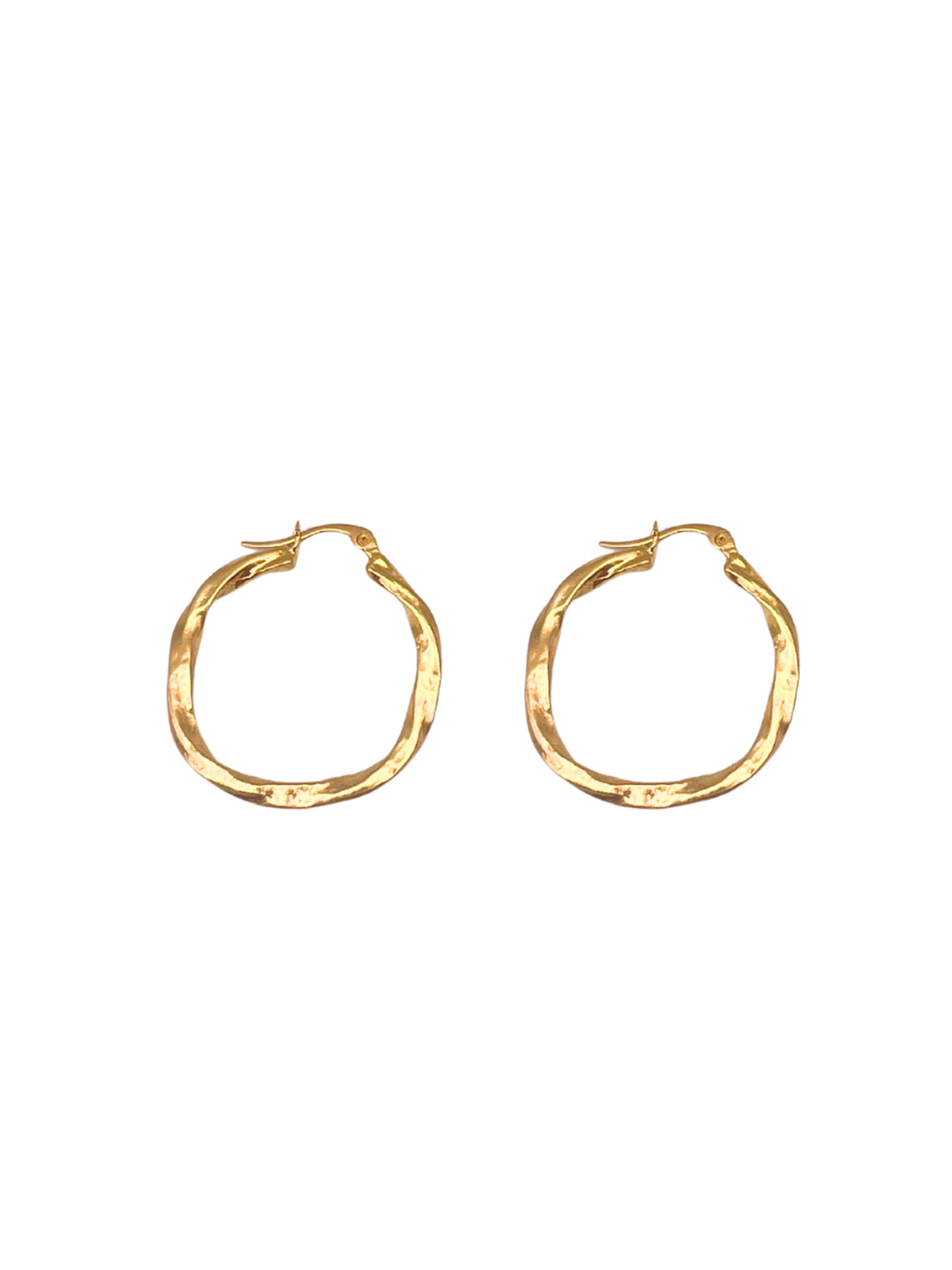 Les Reines - Pendientes 'Majestic Hoops' en oro: frente