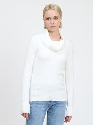 Pull-over Influencer en blanc : devant