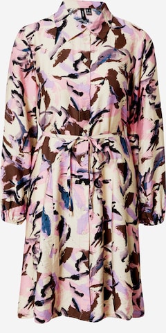 VERO MODA Платье-рубашка в Ярко-розовый: спереди