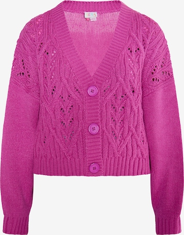 IZIA Knit cardigan 'Eyota' in Pink: front