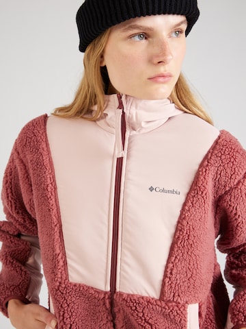 COLUMBIA Athletic Fleece Jacket 'Hakatai' in Red