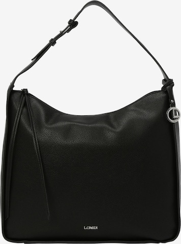 L.CREDI Shoulder Bag in Black: front