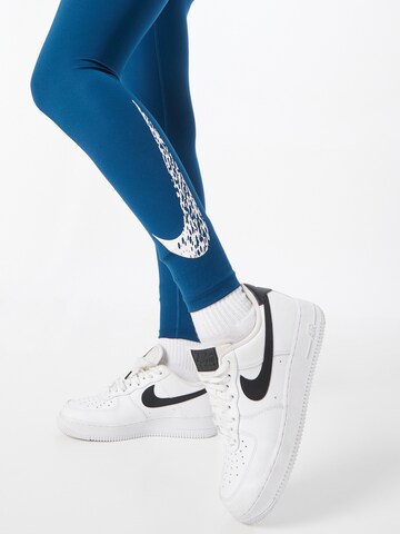 NIKE Skinny Sportbroek in Blauw