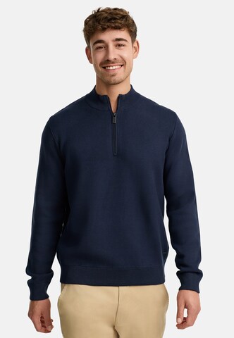 INDICODE JEANS Pullover 'INLukas' in Blau: Vorderseite