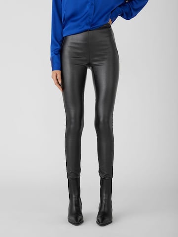 OBJECT Skinny Leggings 'Belle' in Zwart: voorkant