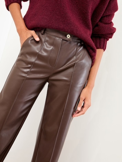 self. Hose in dunkelbraun, Produktansicht