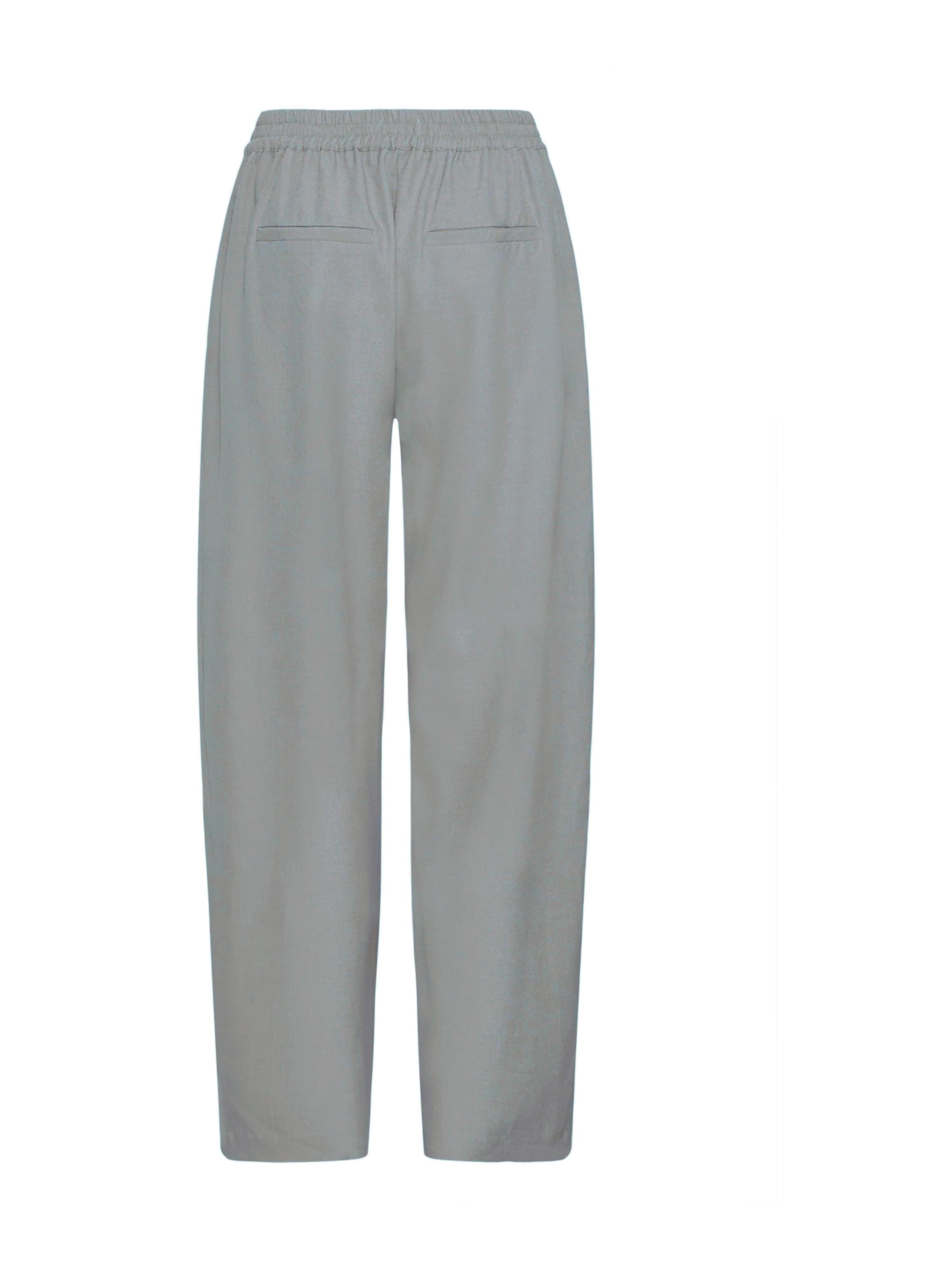 ICHI Baggy Брюки со складками 'IHFava' в Серый