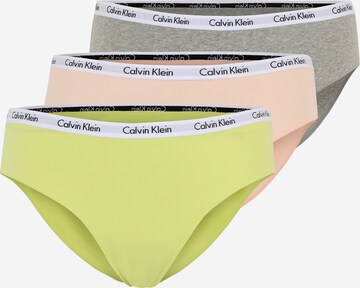Slip de la Calvin Klein Underwear Plus pe galben: față
