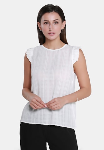 usha BLACK LABEL Top in White: front