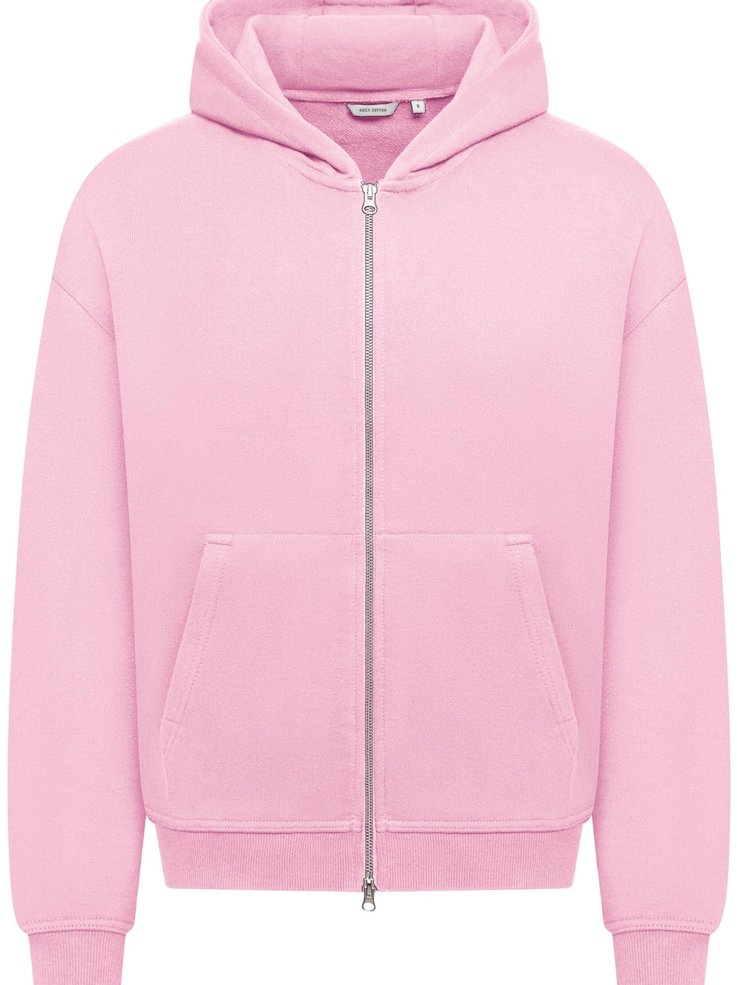 Daily Cotton Sweatjacke 'DCBEND'‌‌‌‌‌‌‌‌‌ in Pink: Vorderseite