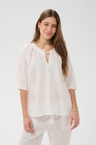 Chemisier 'Bellis' Cream en blanc : devant