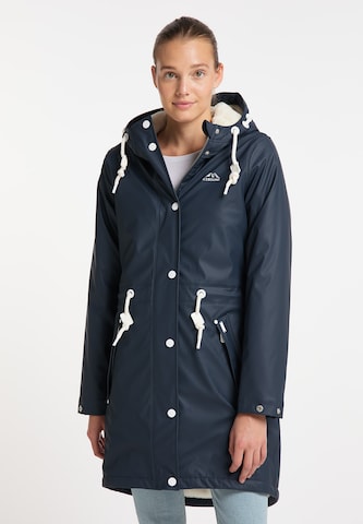 ICEBOUND Raincoat in Blue: front