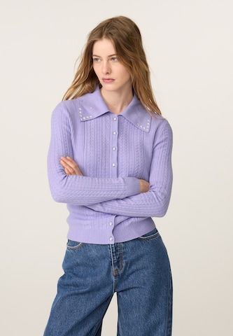 Fabienne Chapot Gebreid vest in Lila: voorkant