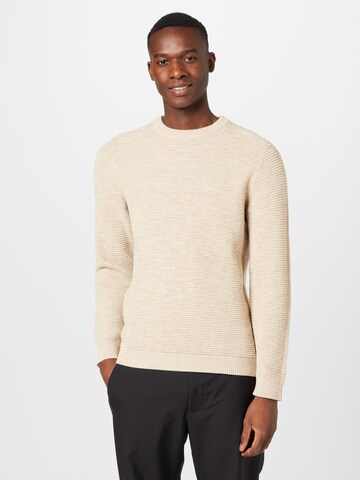 SELECTED HOMME Sweater 'Vince' in Beige: front