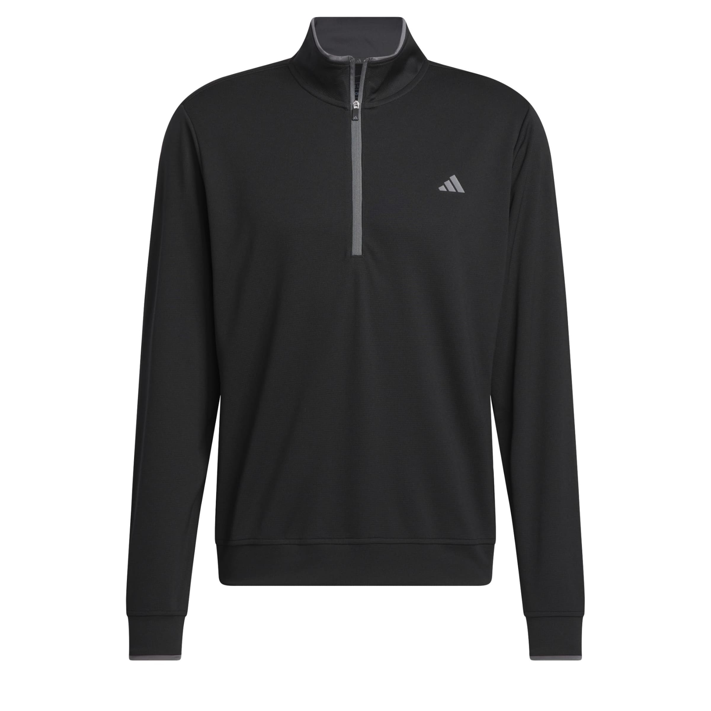 ADIDAS GOLF Performance shirt 'Lightweight Half-Zip' in Black: front