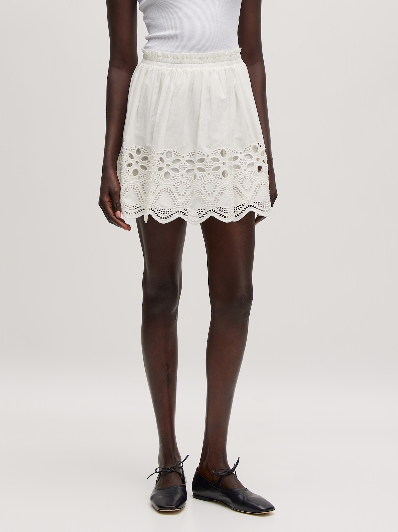 EDITED Jupe 'Quella' blanc