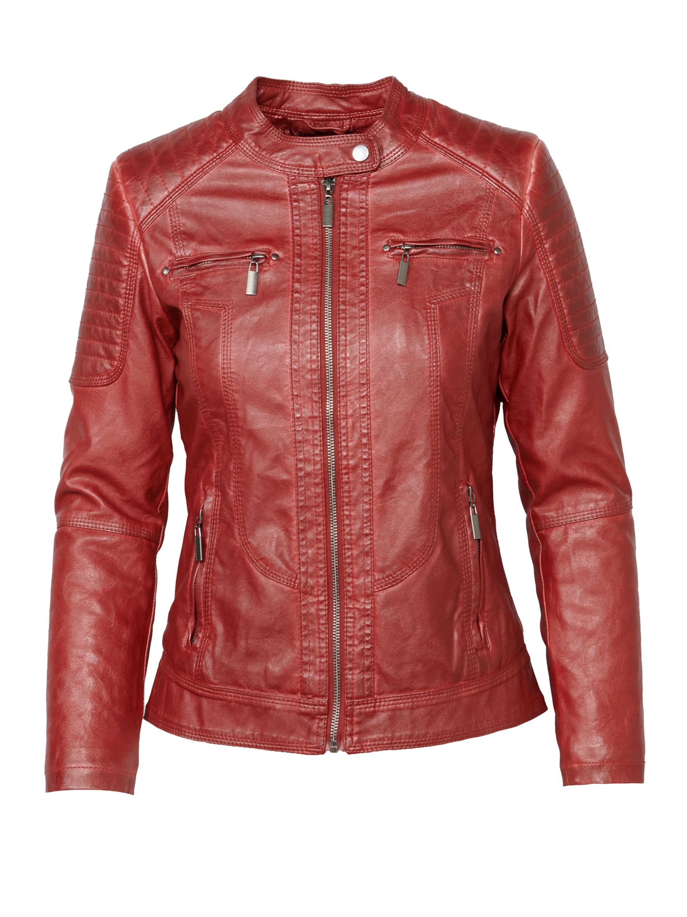 KOROSHI Φθινοπωρινό και ανοιξιάτικο μπουφάν σε κόκκινο: μπροστά