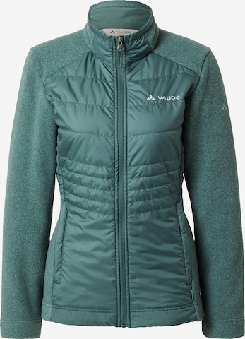 VAUDE Athletic fleece jacket 'Idris' in Green: front
