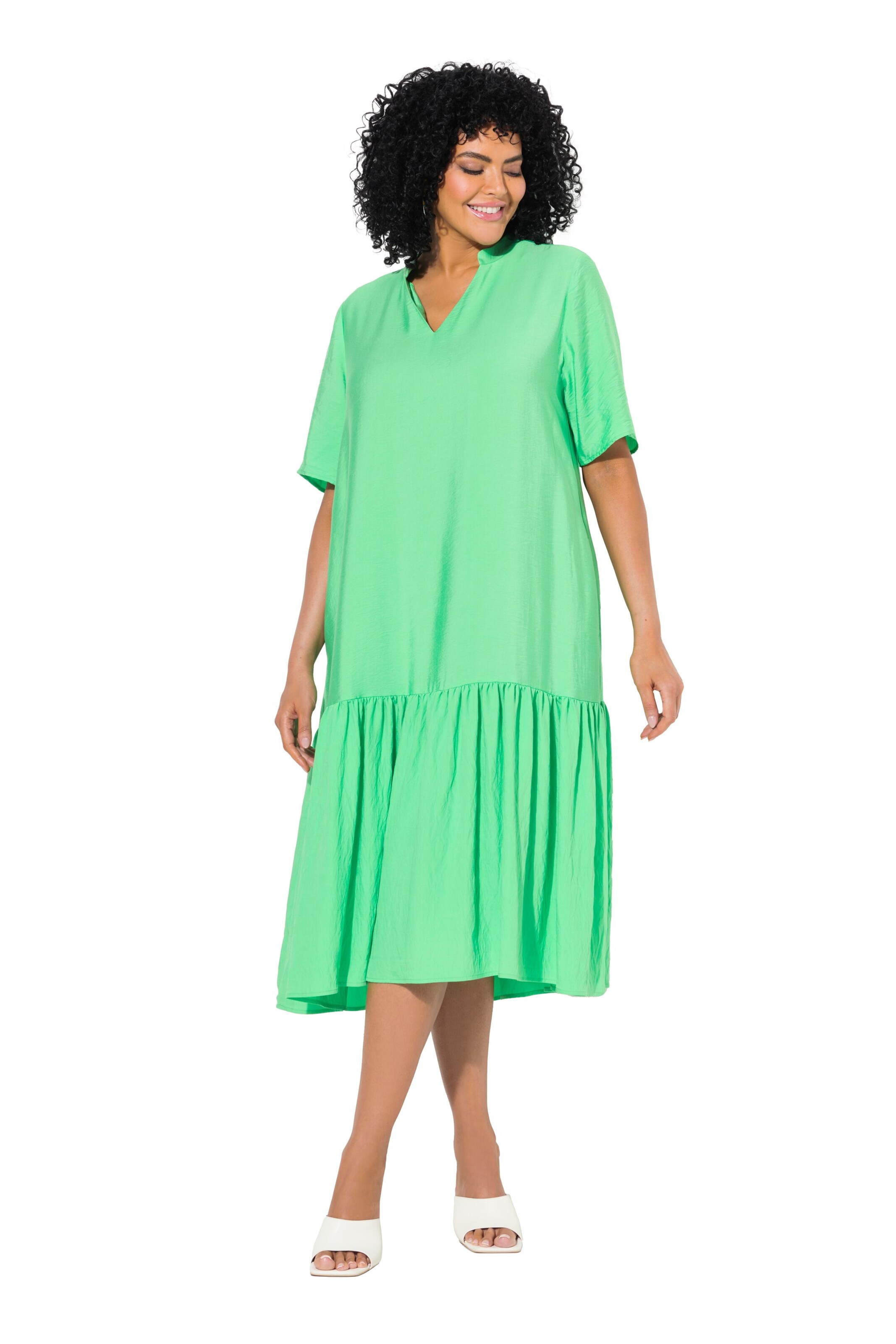 Ulla Popken Dress in Green: front
