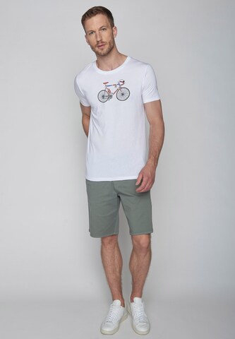 Maglietta 'Bike Jack' di GREENBOMB in bianco