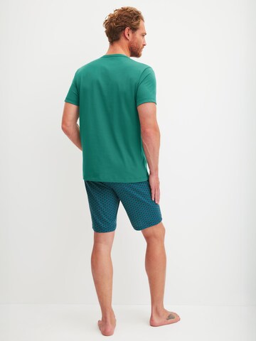 CALIDA Short Pajamas 'Relax Imprint' in Green