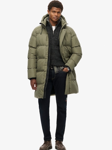Superdry Χειμερινό παλτό σε πράσινο
