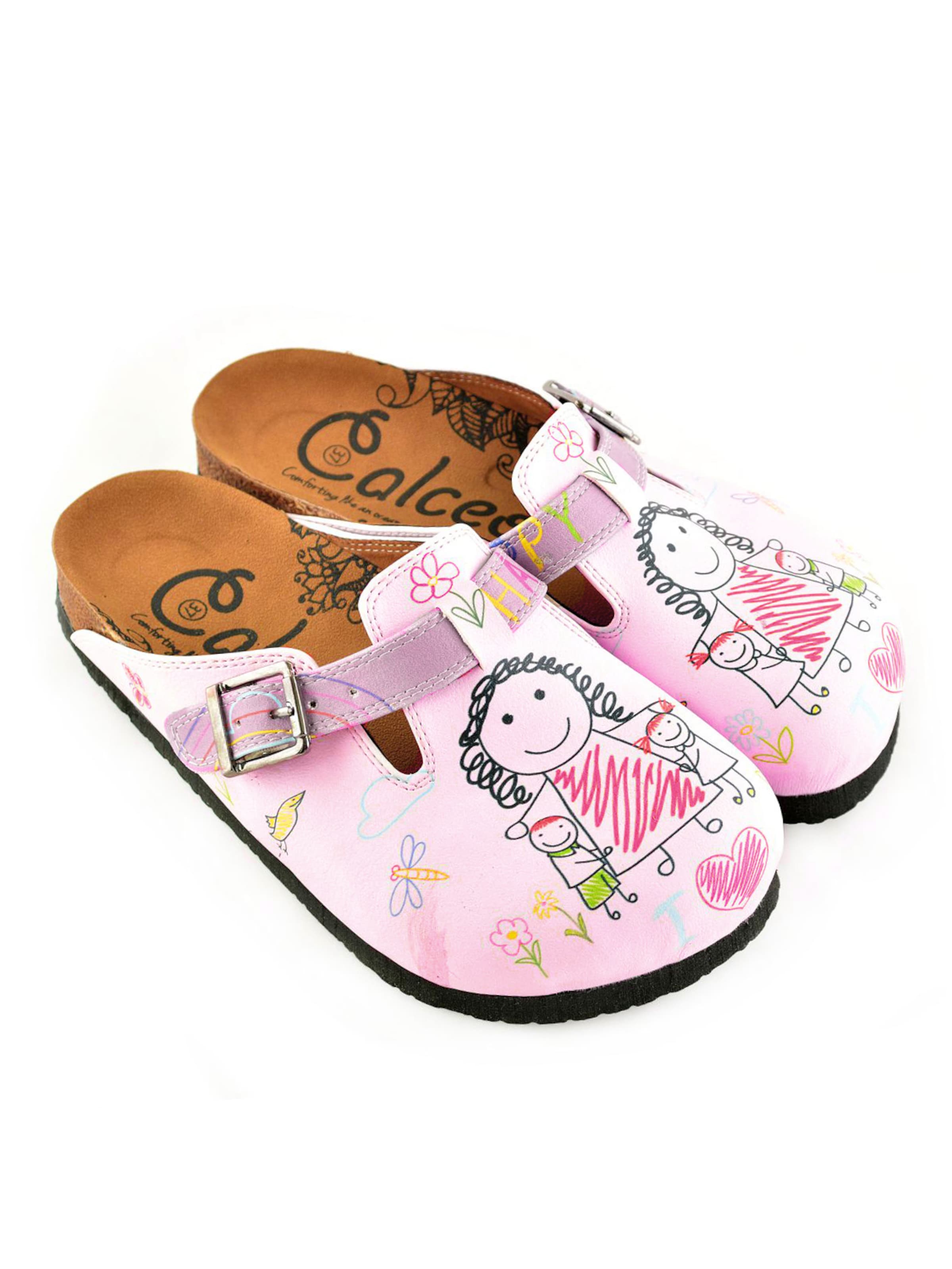 Goby Clogs 'Calceo' in Pink