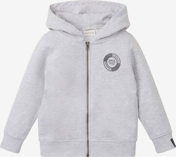 TOM TAILOR - Sudadera con cremallera en gris: frente