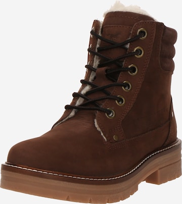 MUSTANG Schnürstiefelette in Braun: Vorderseite