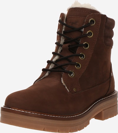 MUSTANG Šněrovací kozačky - tmavě hnědá, Produkt