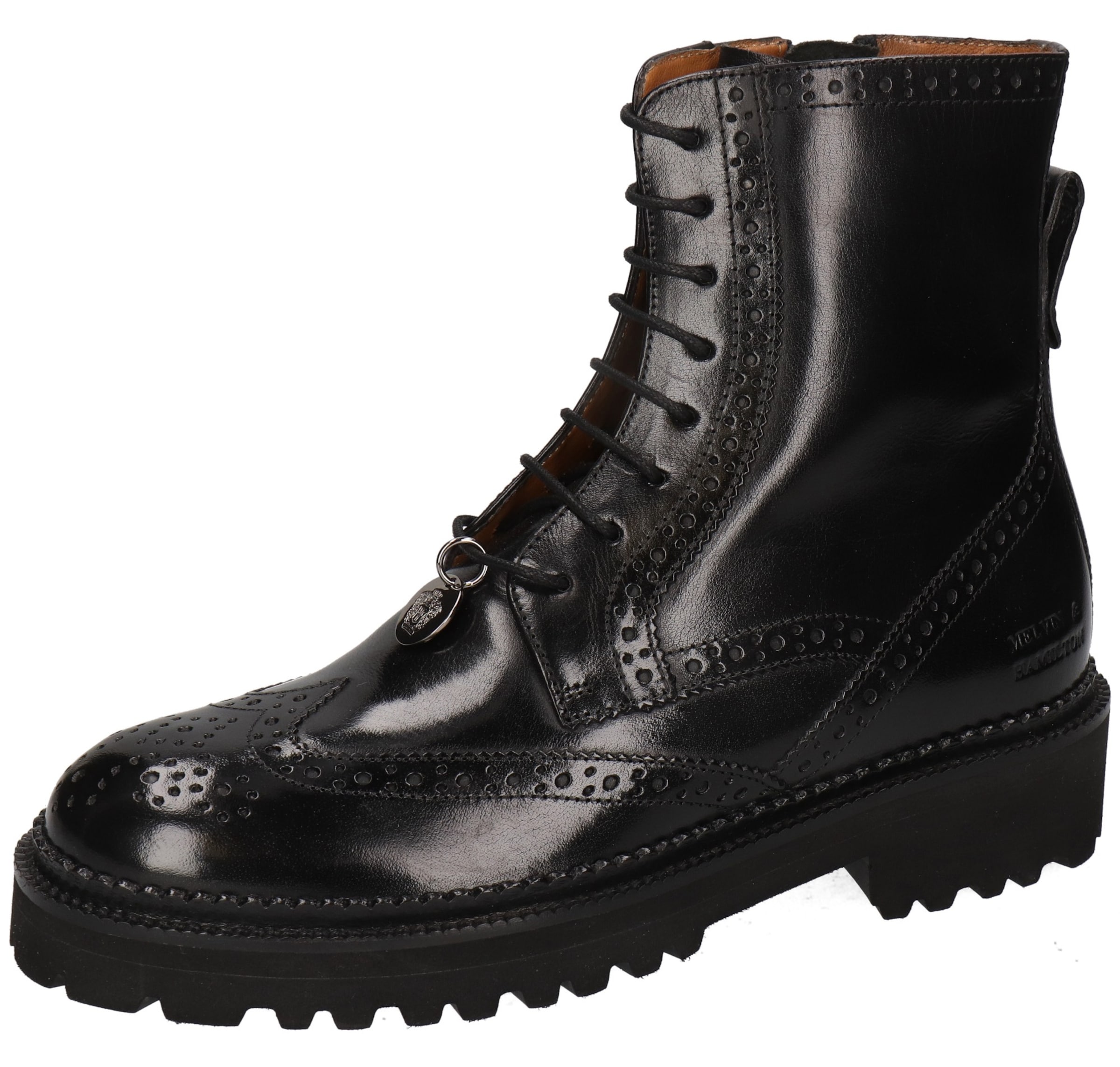 MELVIN & HAMILTON Schnürstiefelette 'Maria 14' in Schwarz: Vorderseite
