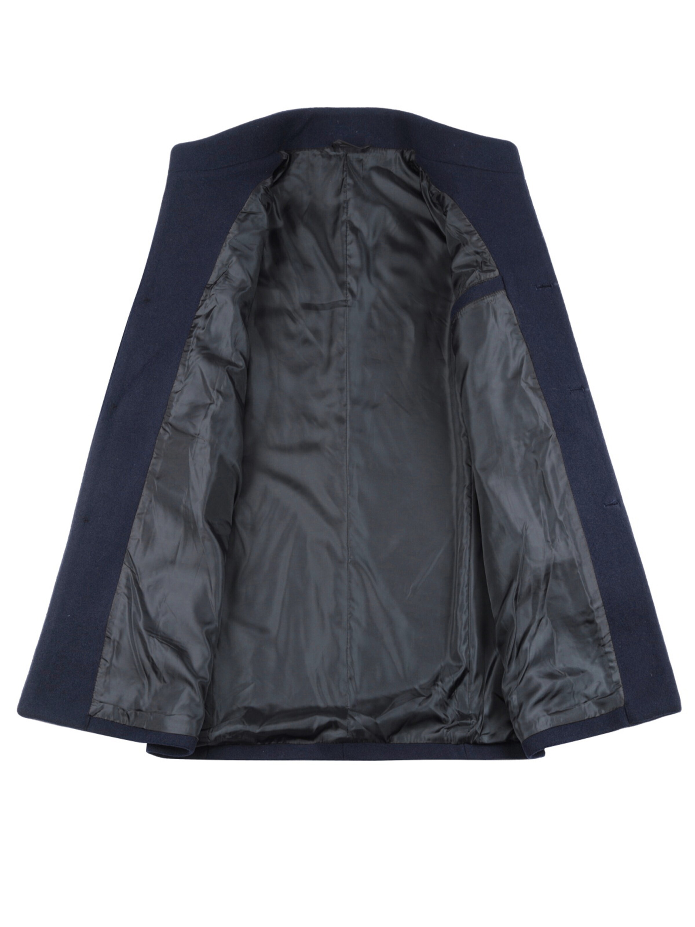 ALLTHEMEN Winter Coat 'Mantelruhe-1' in Blue